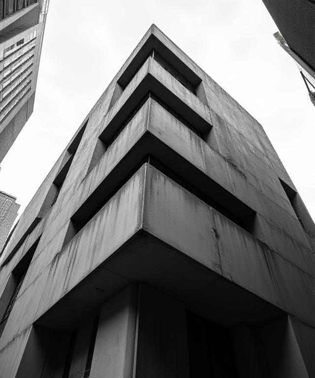 Modern New York office architecture with sharp lines